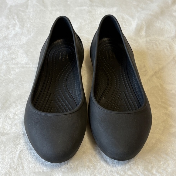 CROCS Mary Jane Slip-On Shoe Womens Size 4 Black Iconic Comfort - Picture 2 of 9
